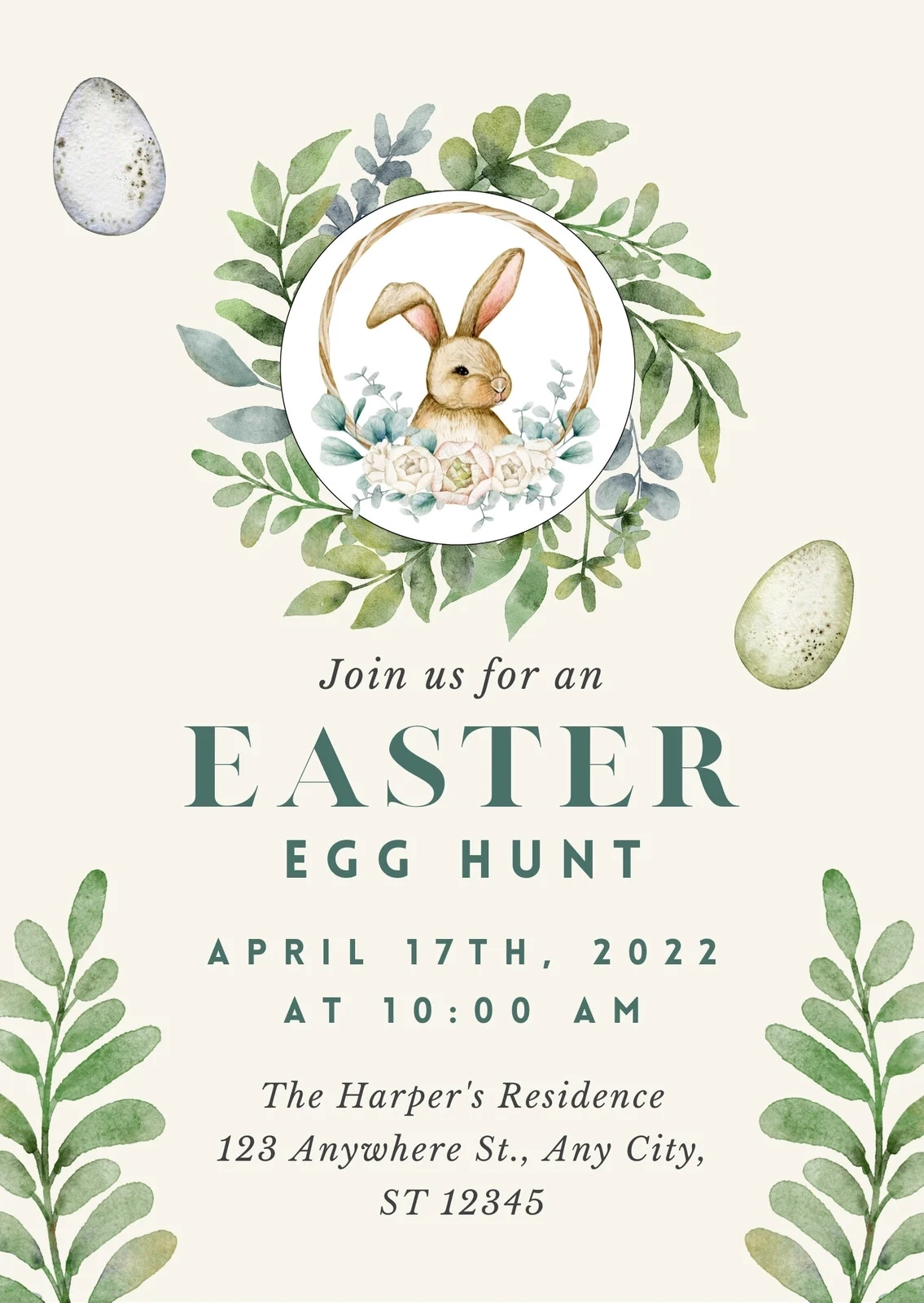 Page 7 Free Easter Invitation Templates To Edit And Print Canva