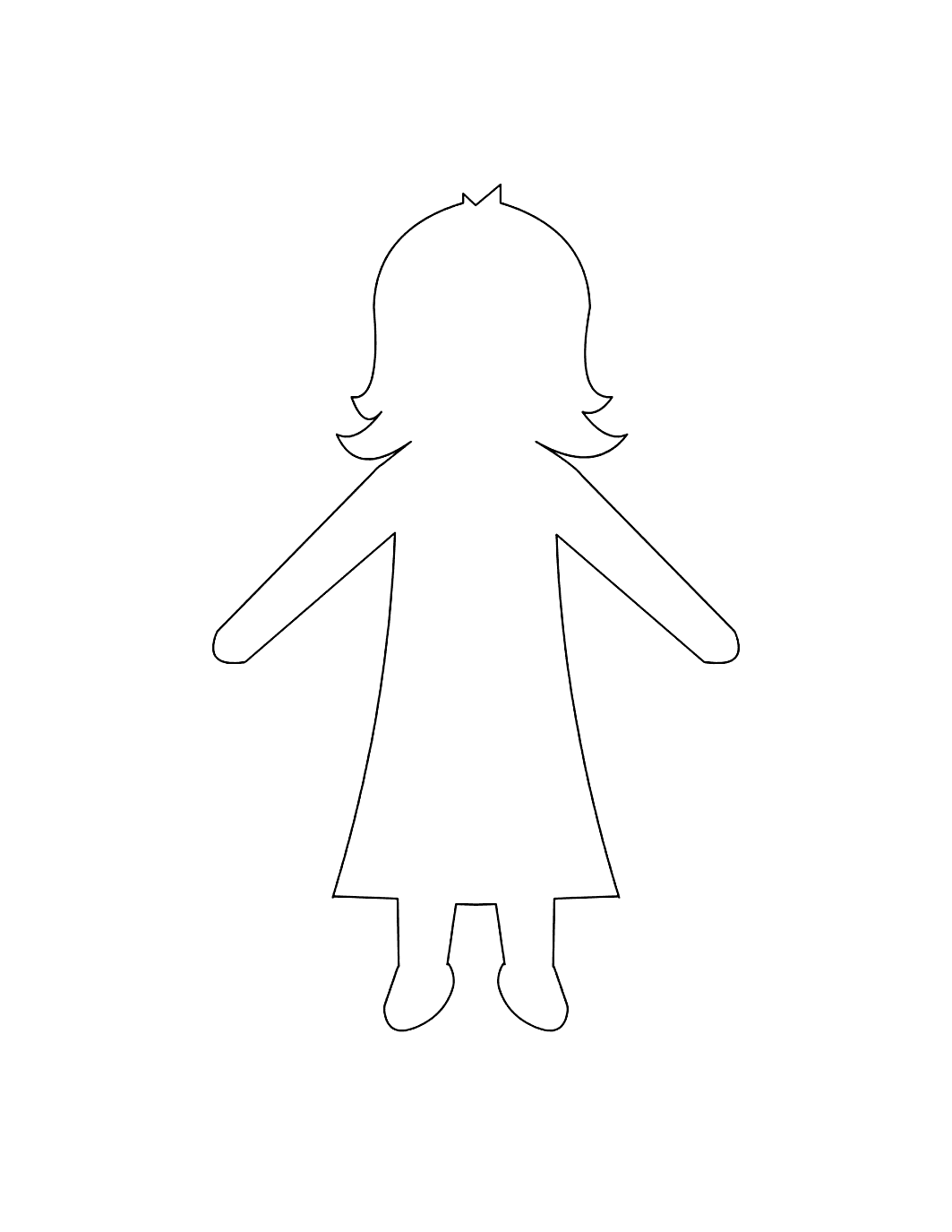 Printable Girl Template Printable Girl Template