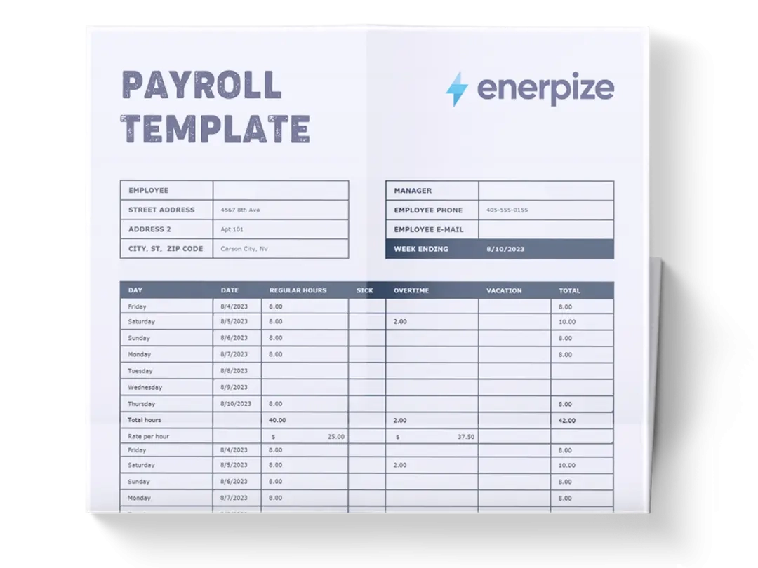 Payroll Template Excel Word amp PDF Free Download