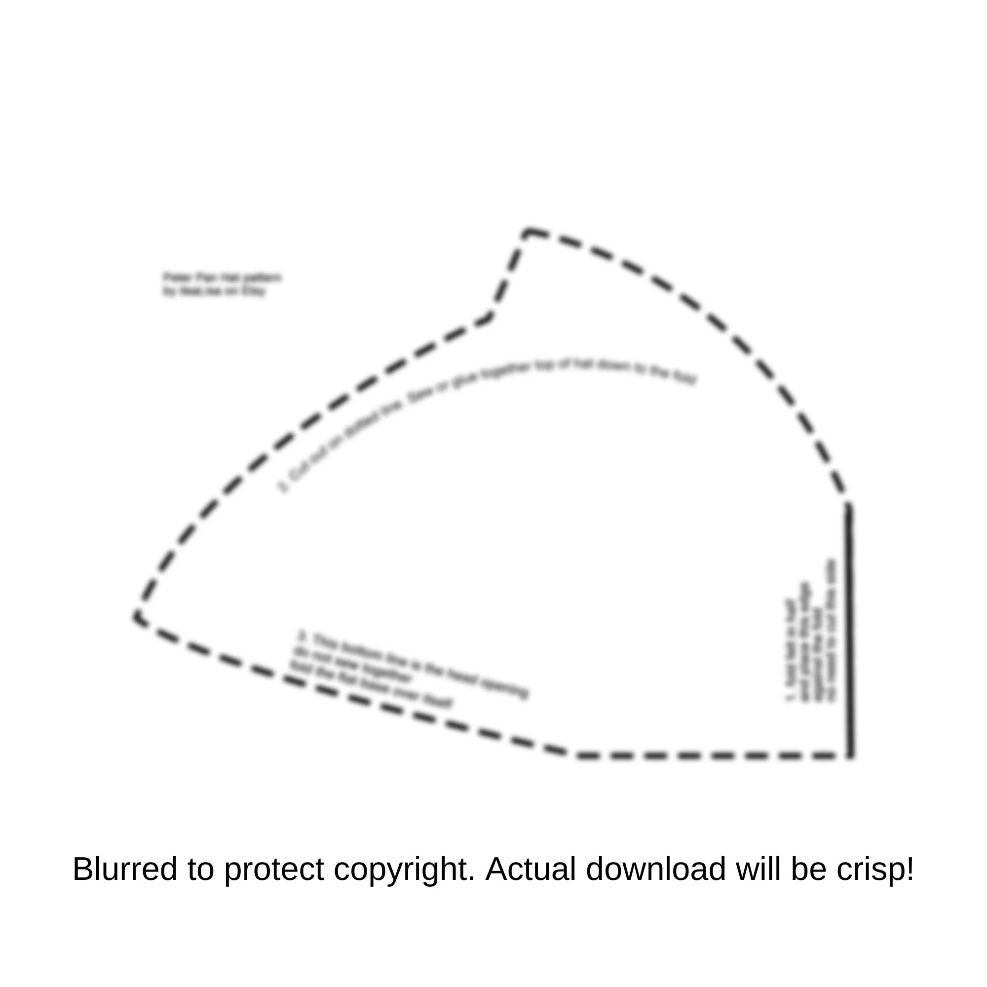 Peter Pan Hat PATTERN Digital Download Etsy Denmark