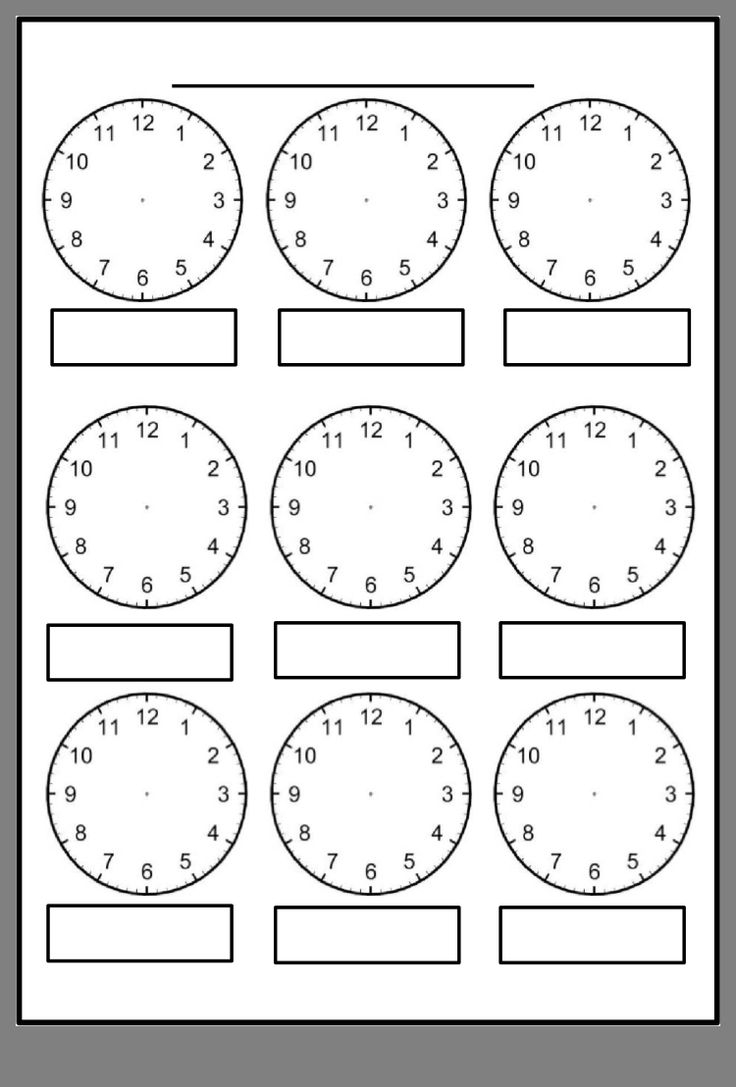 Template Free Printable Blank Clock Worksheets Template Free Printable Blank Clock Worksheets
