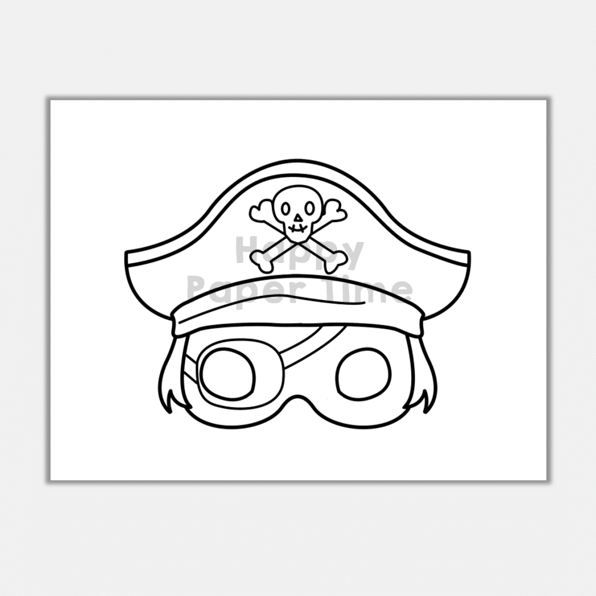 Free Printable Pirate Mask Template