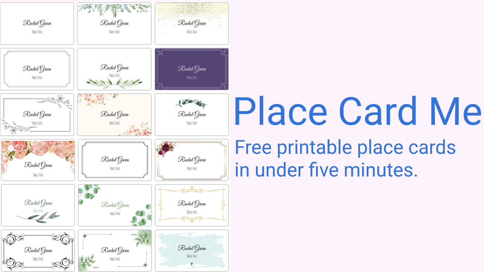 Free Printable Table Cards Template Free Printable Table Cards Template