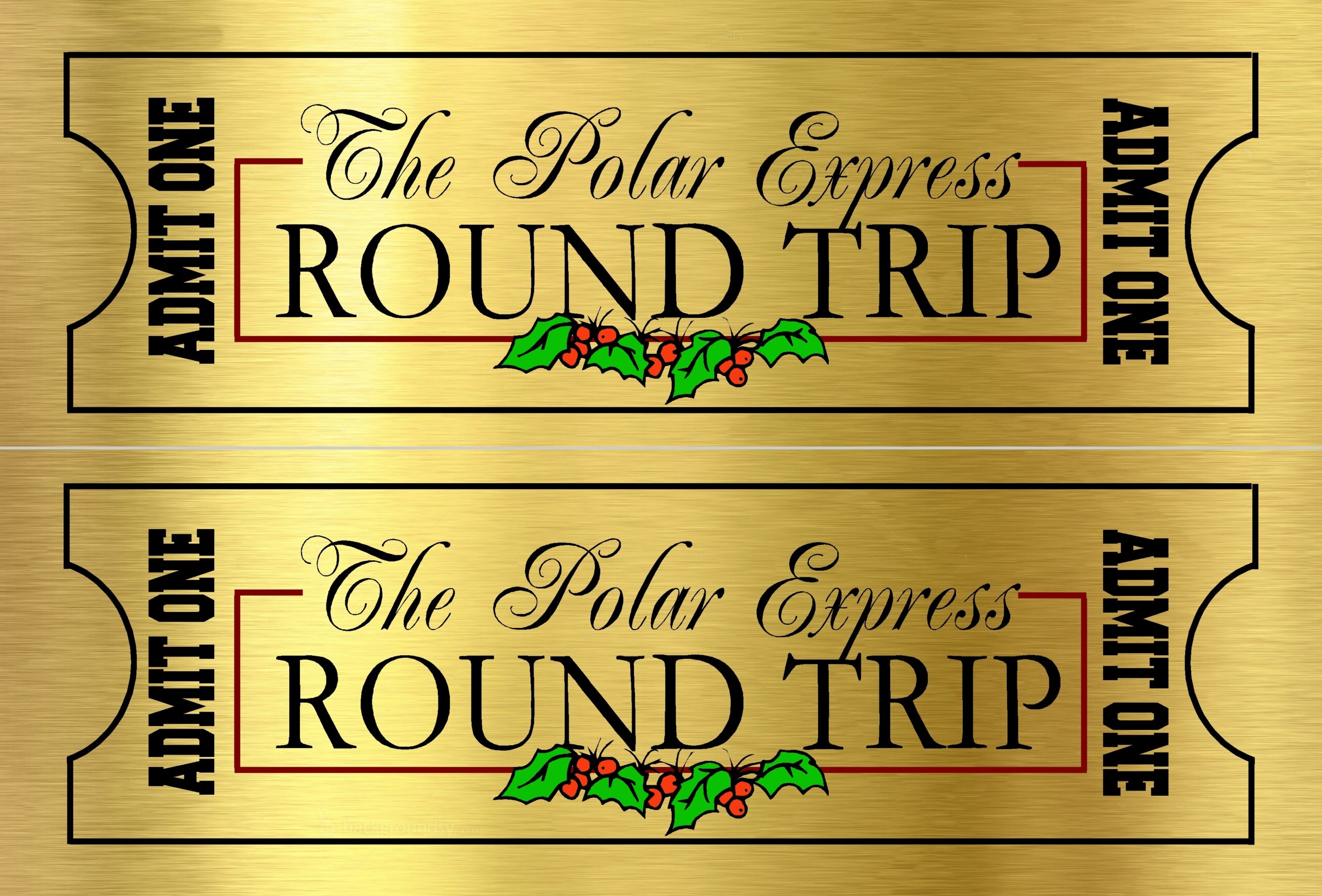 Free Printable Polar Express Ticket Template
