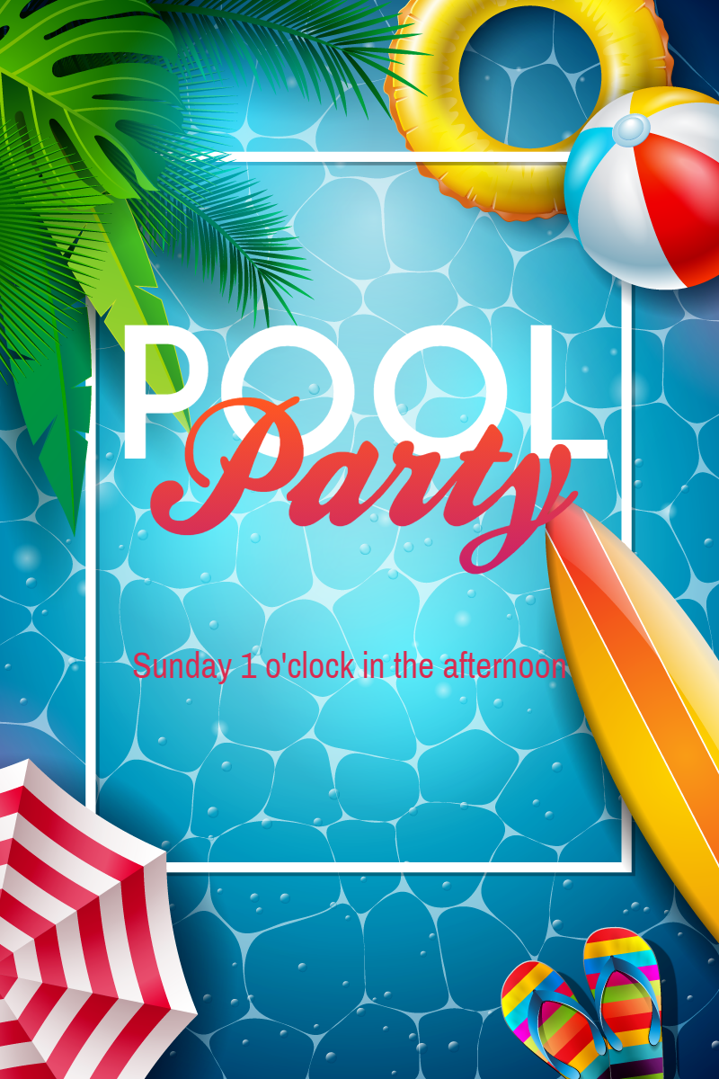 Printable Pool Party Invitation Templates Printable Pool Party Invitation Templates