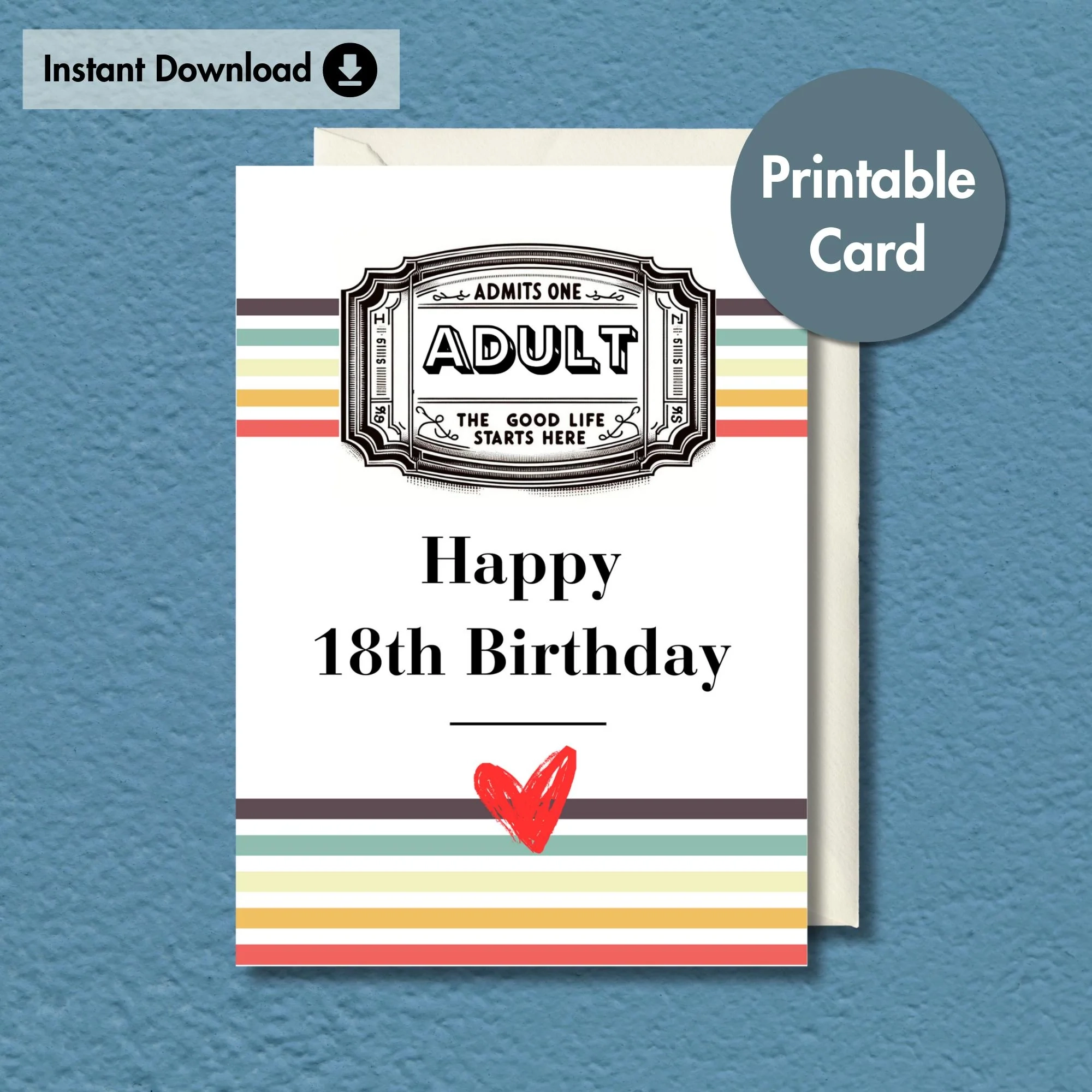 Printable Happy 18th Birthday Template Printable Happy 18th Birthday Template