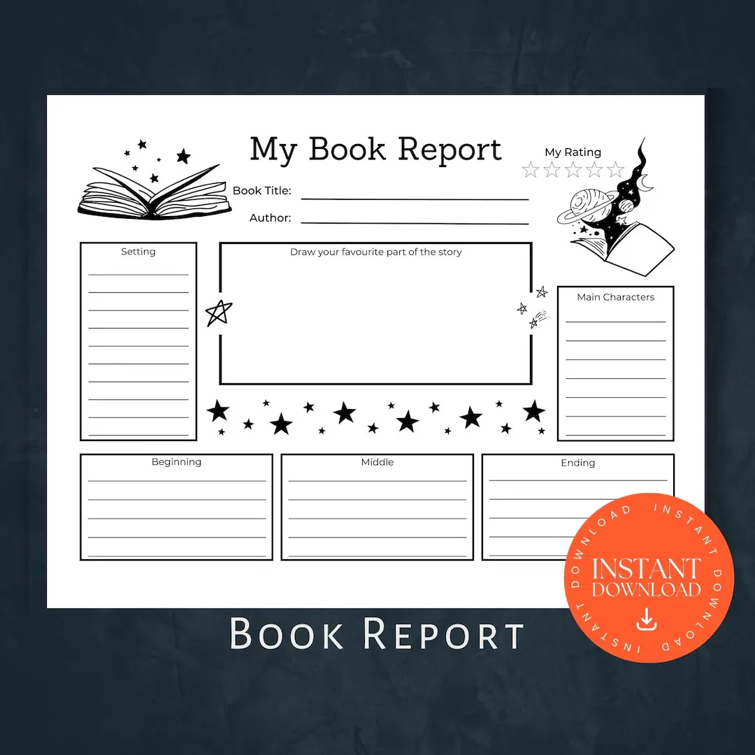 Free Printable Book Report Template 1st Grade