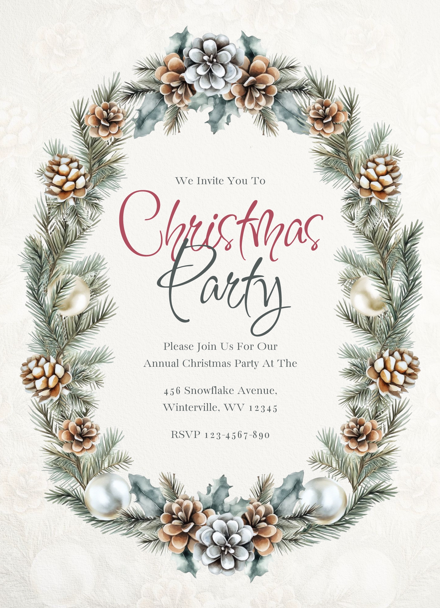 Printable Christmas Invitation Templates Printable Christmas Invitation Templates