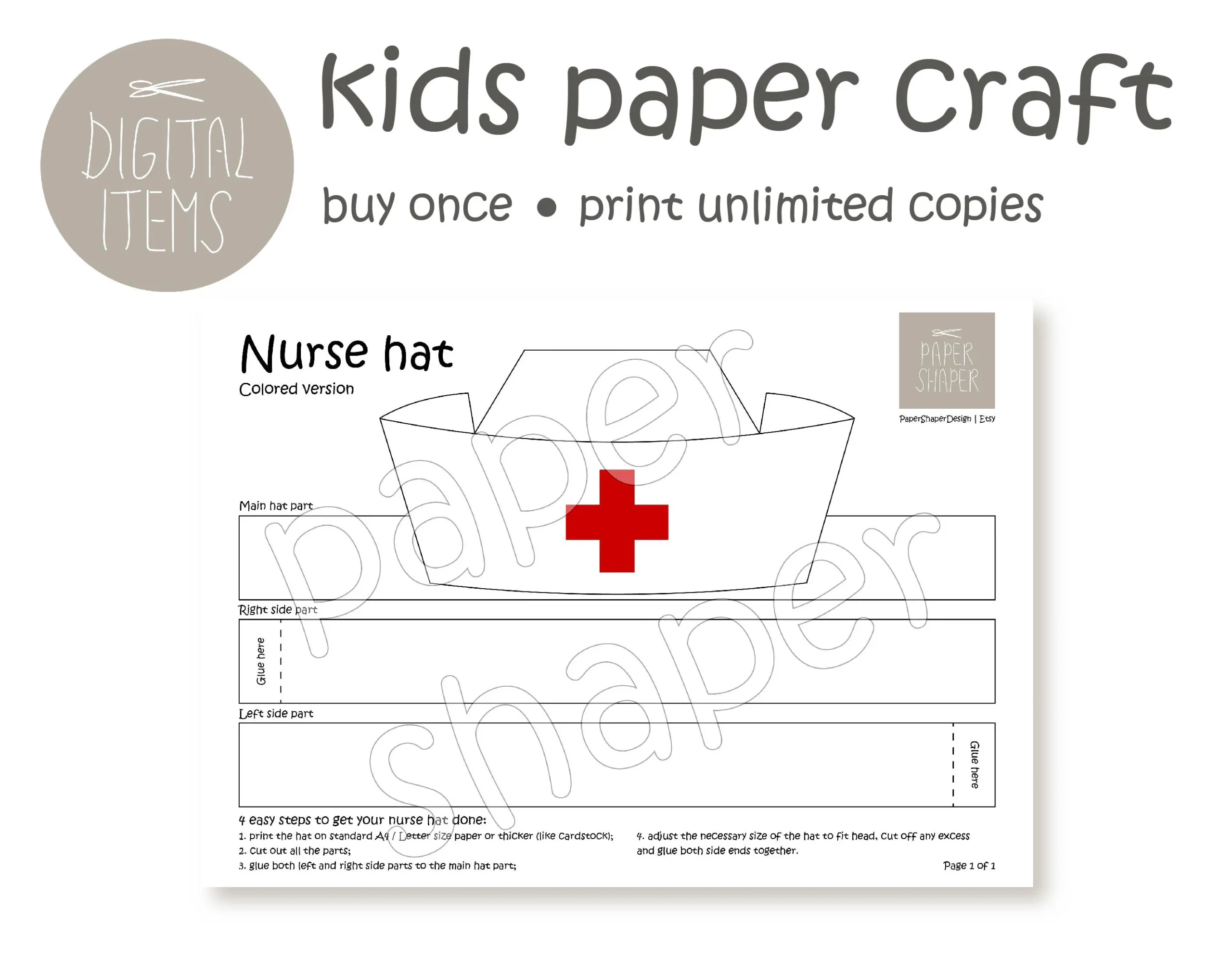 Printable Doctor Hat Template Printable Doctor Hat Template