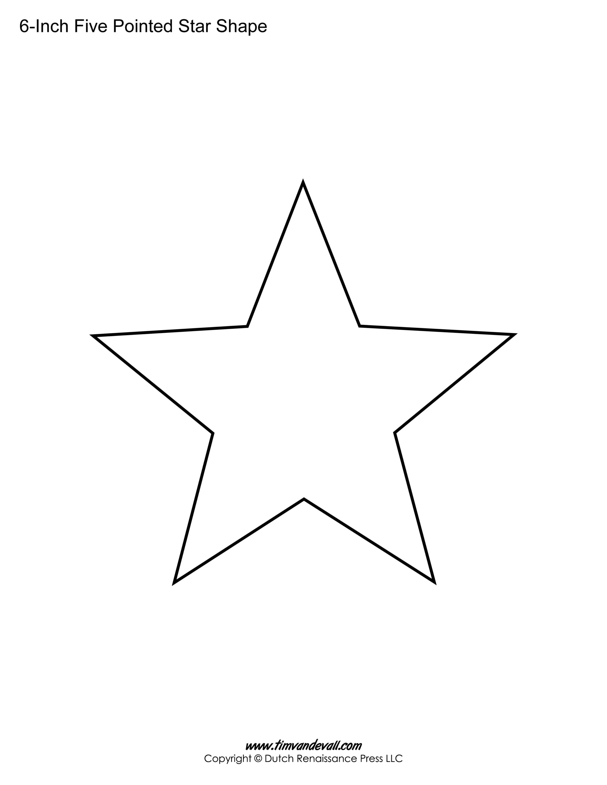 Printable 5 Inch Star Template