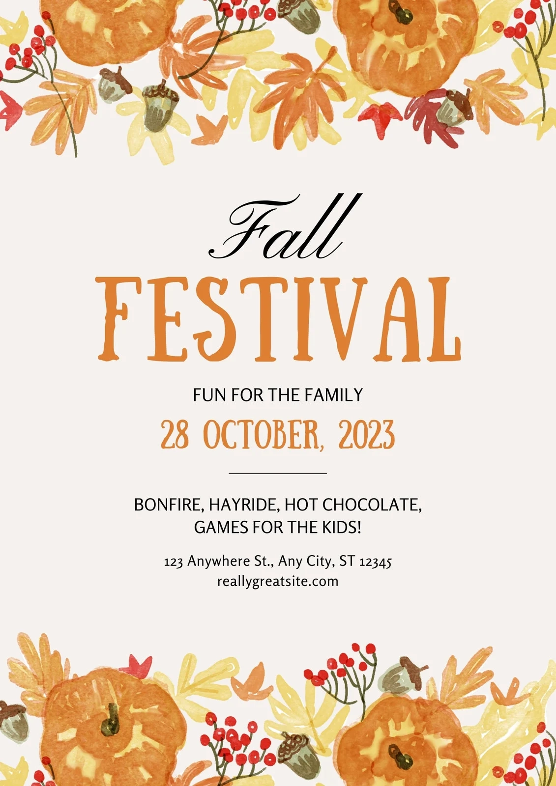 Free Printable Fall Flyer Templates Free Printable Fall Flyer Templates