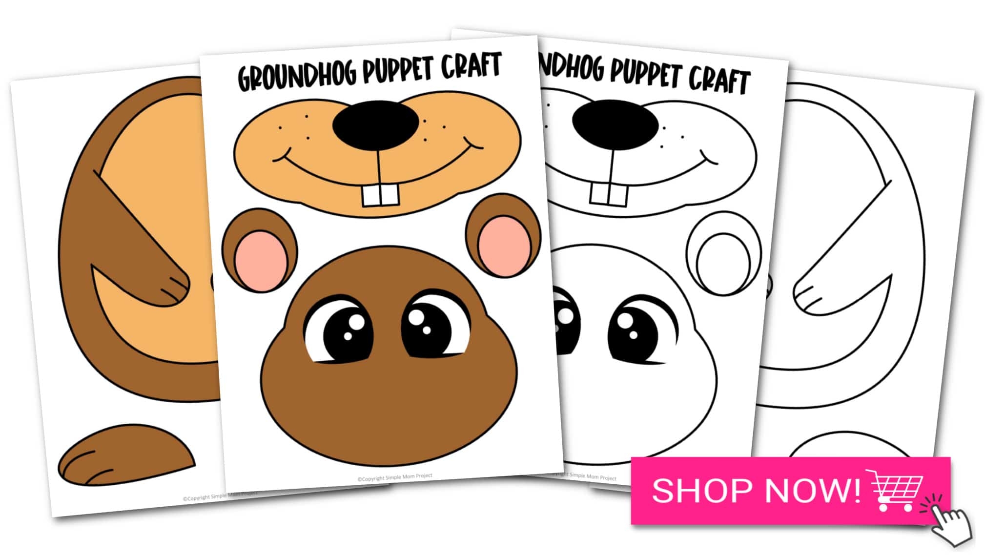 Printable Groundhog Paper Bag Puppet Template Simple Mom Project Printable Groundhog Paper Bag Puppet Template Simple Mom Project