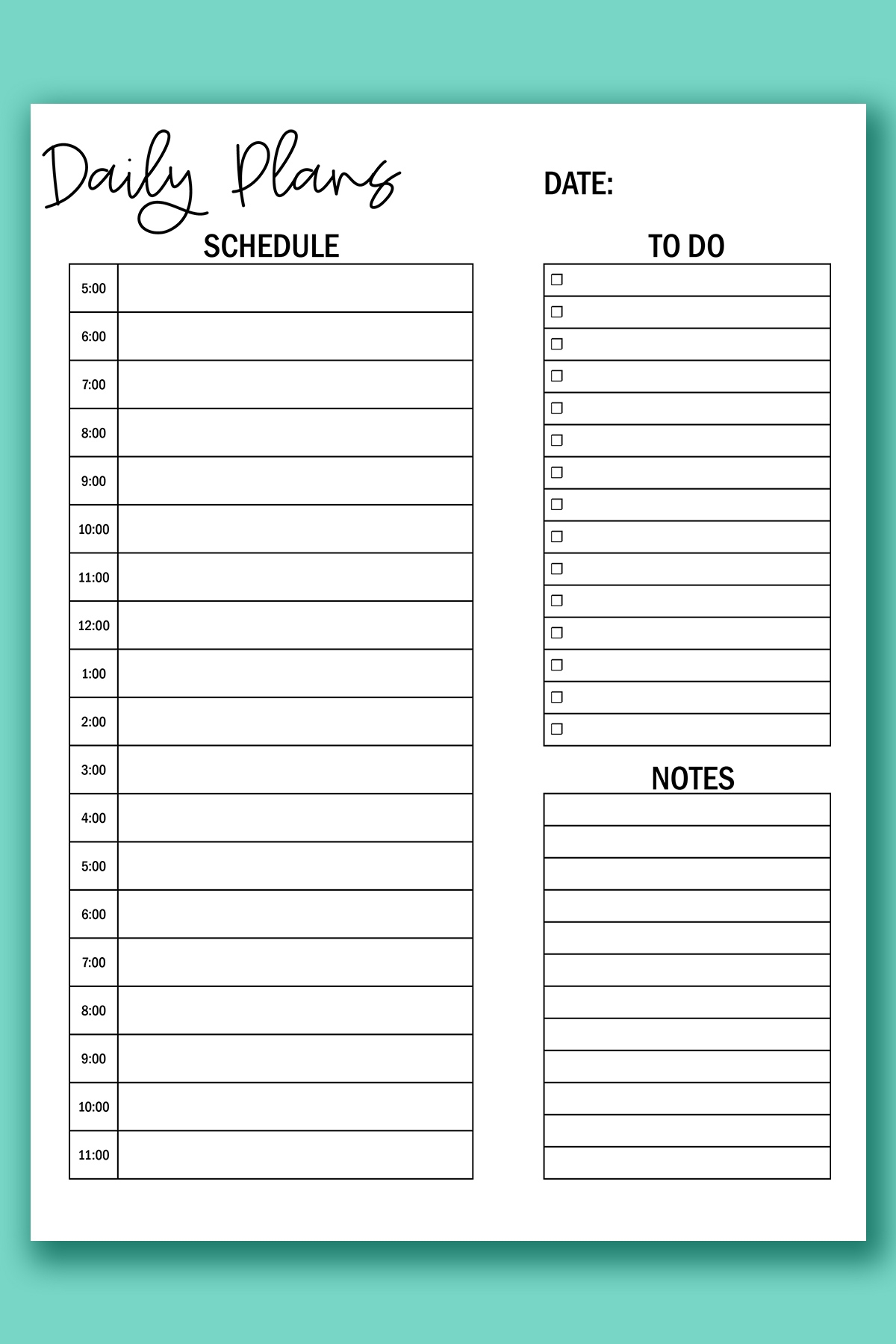 Free Printable Hourly Schedule Template Free Printable Hourly Schedule Template