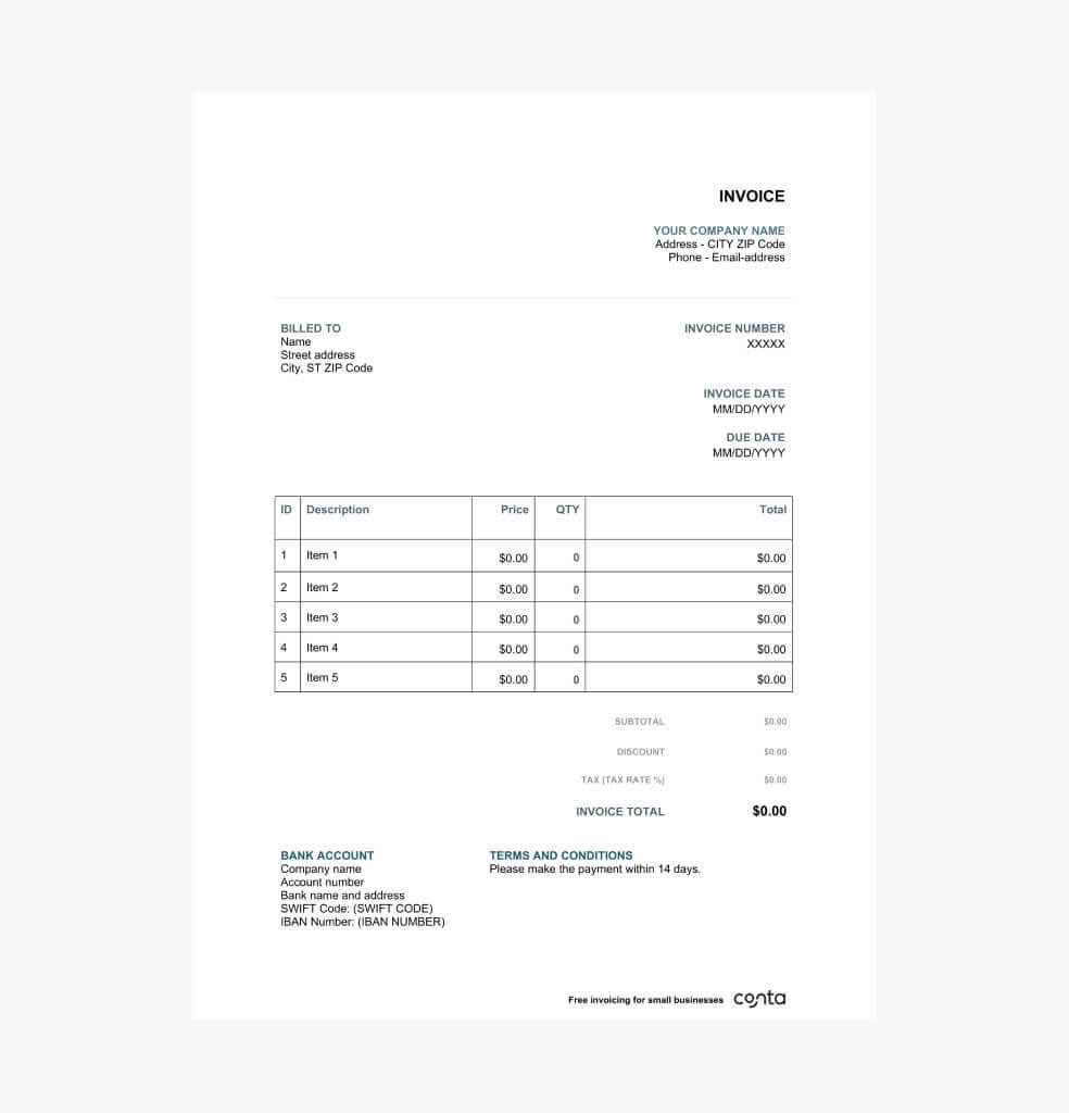 Blank Downloadable Free Printable Invoice Templates Blank Downloadable Free Printable Invoice Templates