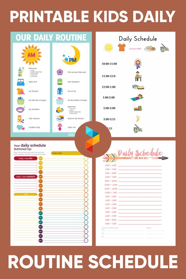 Printable Kids Daily Routine Schedule Printable Kids Daily Routine Schedule