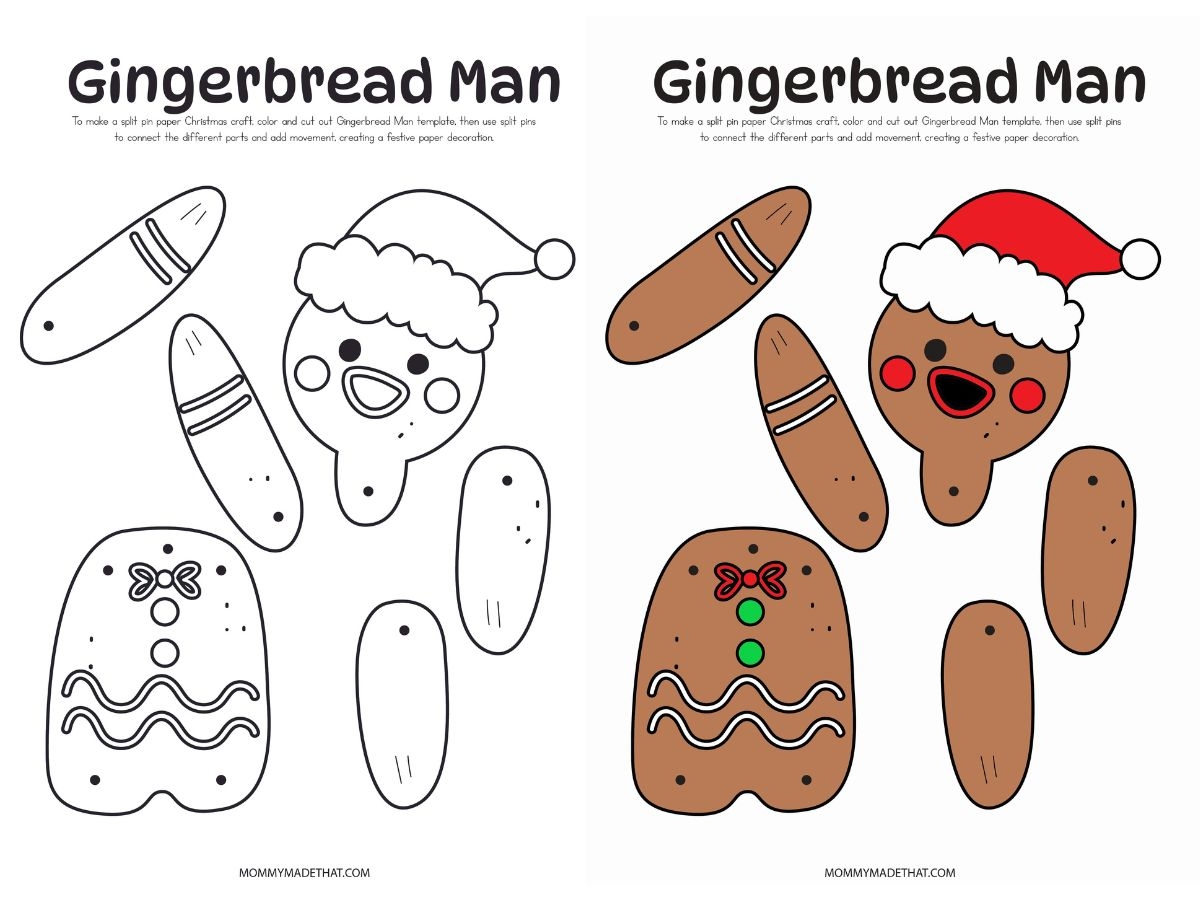 Template Printable Gingerbread Man Craft Template Printable Gingerbread Man Craft