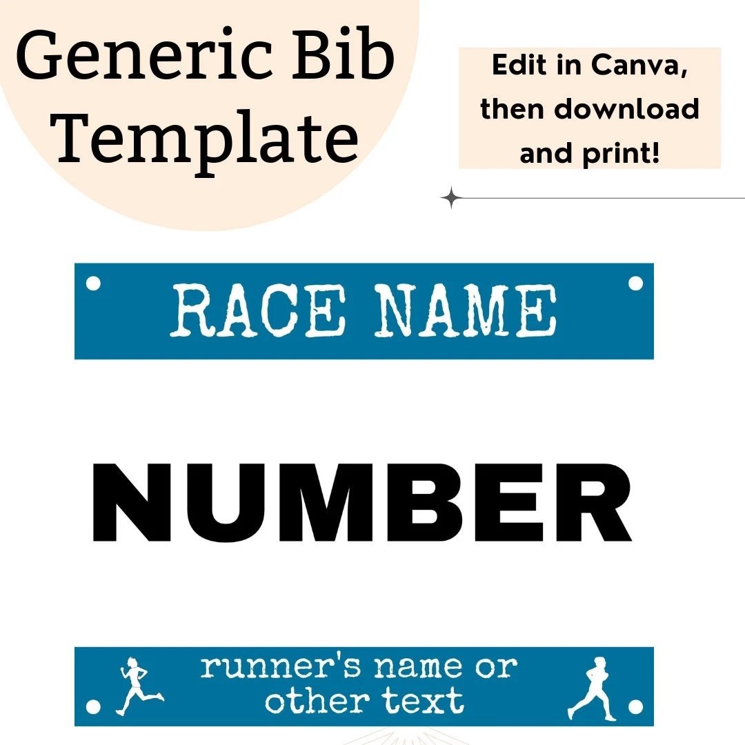 Printable Race Bib Template Editable Running Bib Canva Printable Race Bib Template Editable Running Bib Canva