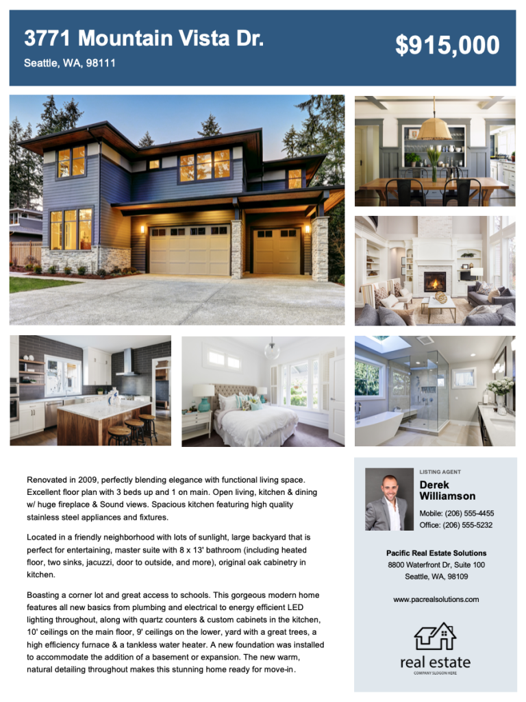 Real Estate Flyer Template Zillow For Agents