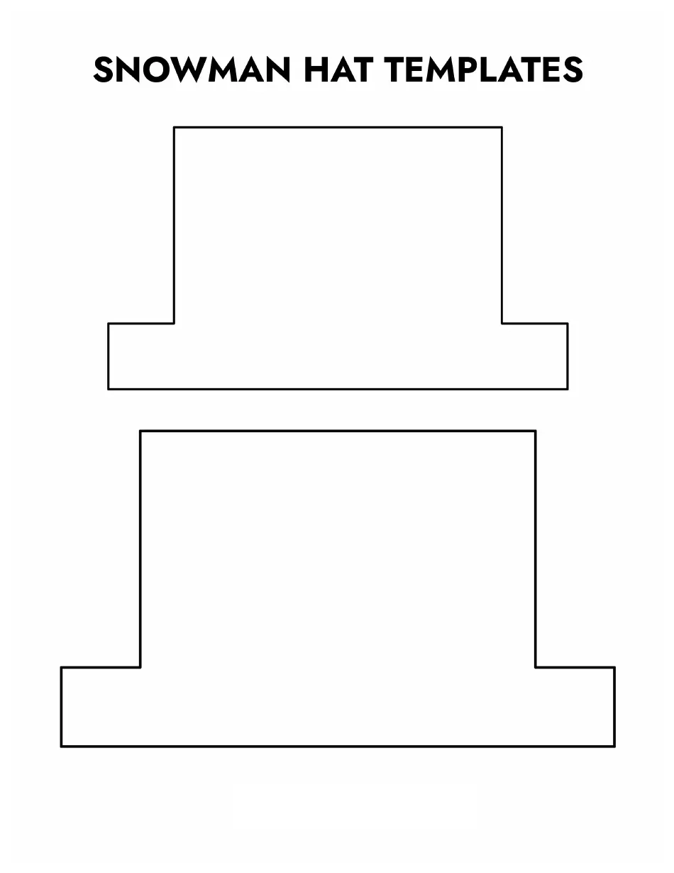 Snowman Hat Template Two Sizes Download Printable PDF Snowman Hat Template Two Sizes Download Printable PDF