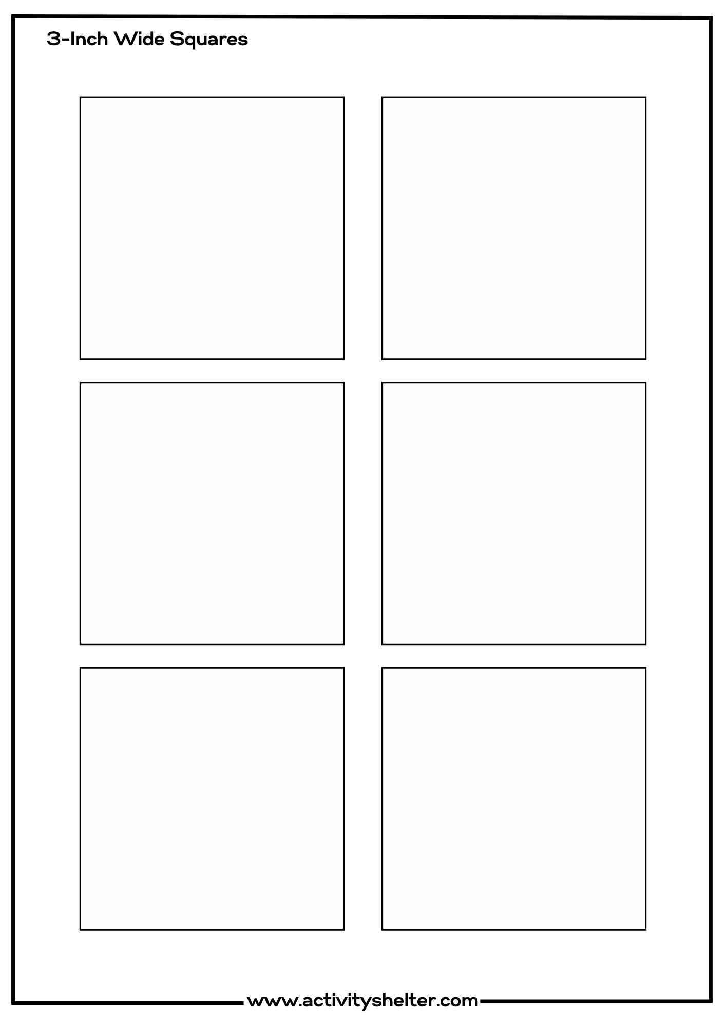 4 Inch Square Template Printable 4 Inch Square Template Printable