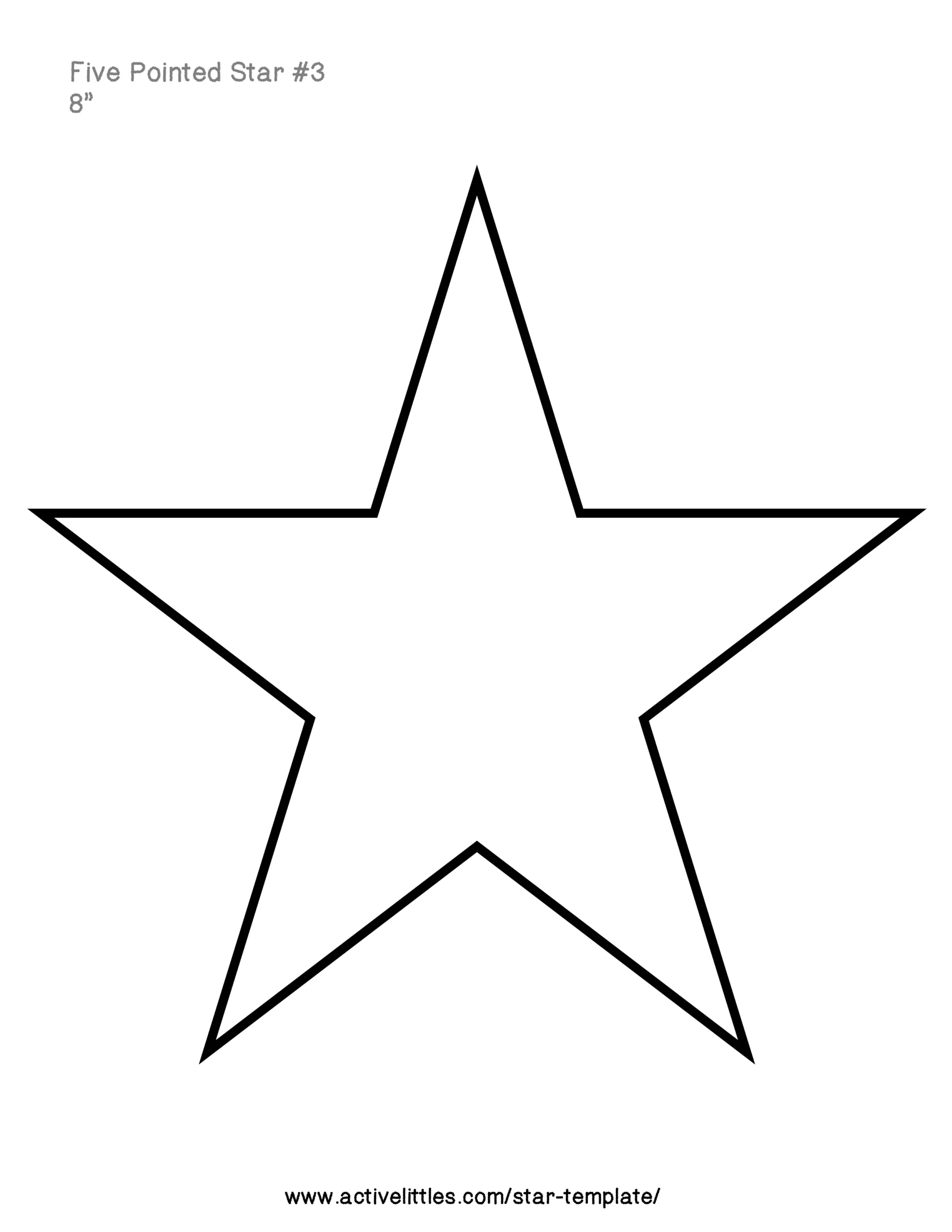 Printable 8 Inch Star Template