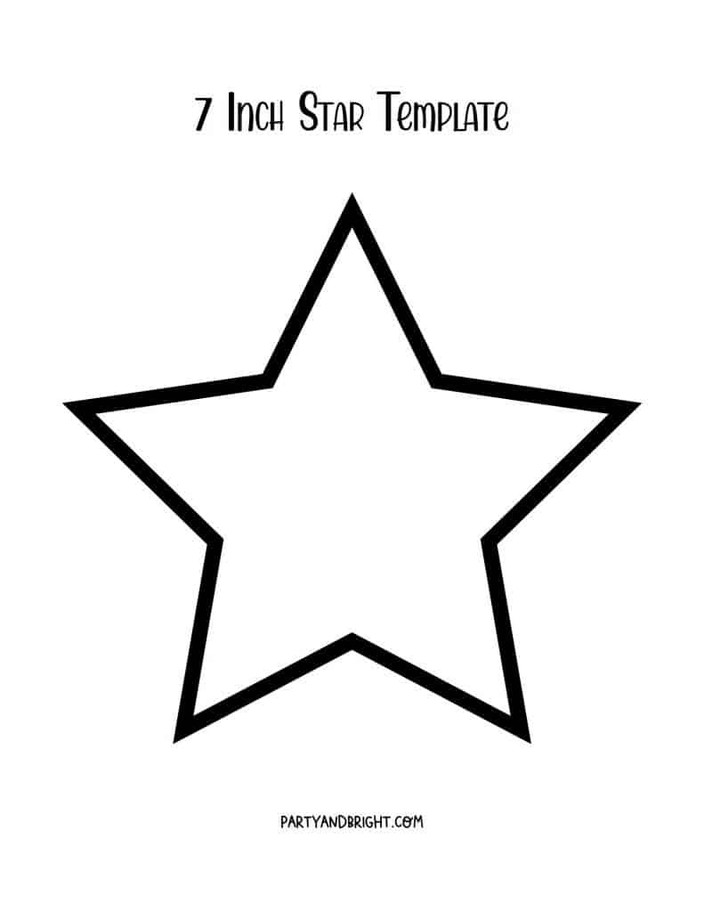 Printable 7 Inch Star Template