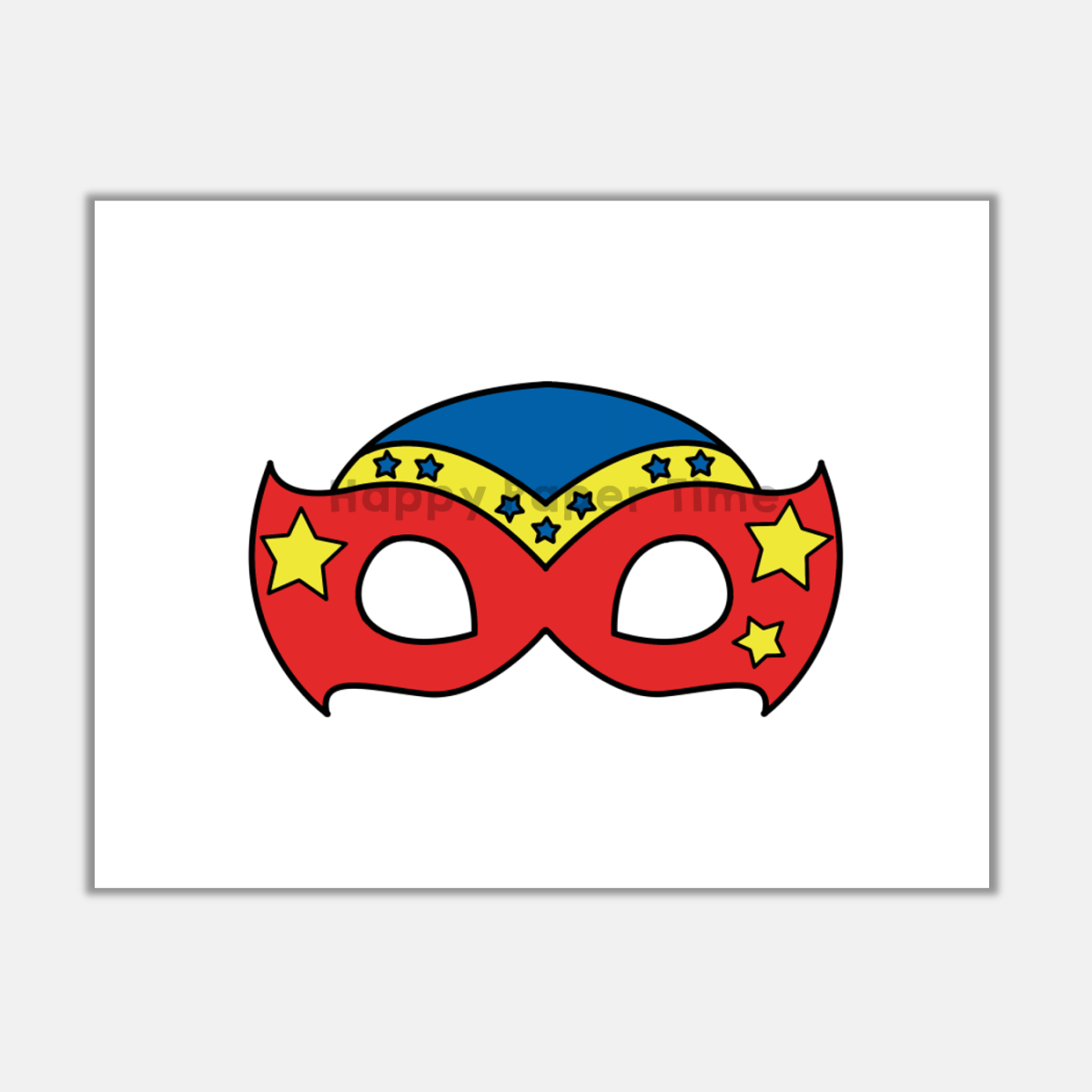 Free Printable Wonder Woman Mask Template