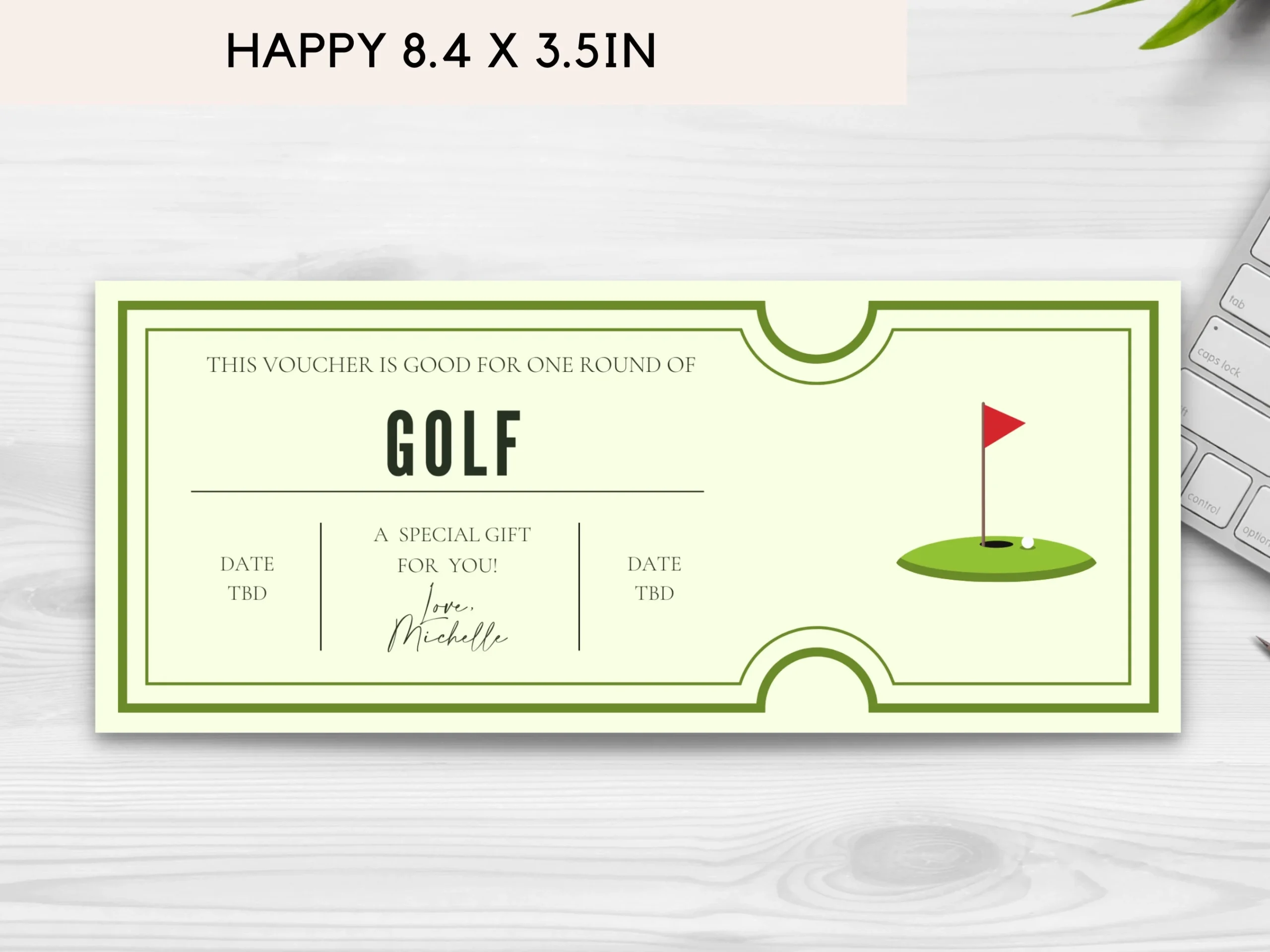 Surprise Golf Trip Ticket Gift Surprise Trip Gift Voucher Certificate Ticket Template For Any Occasion Editable In Canva Printable