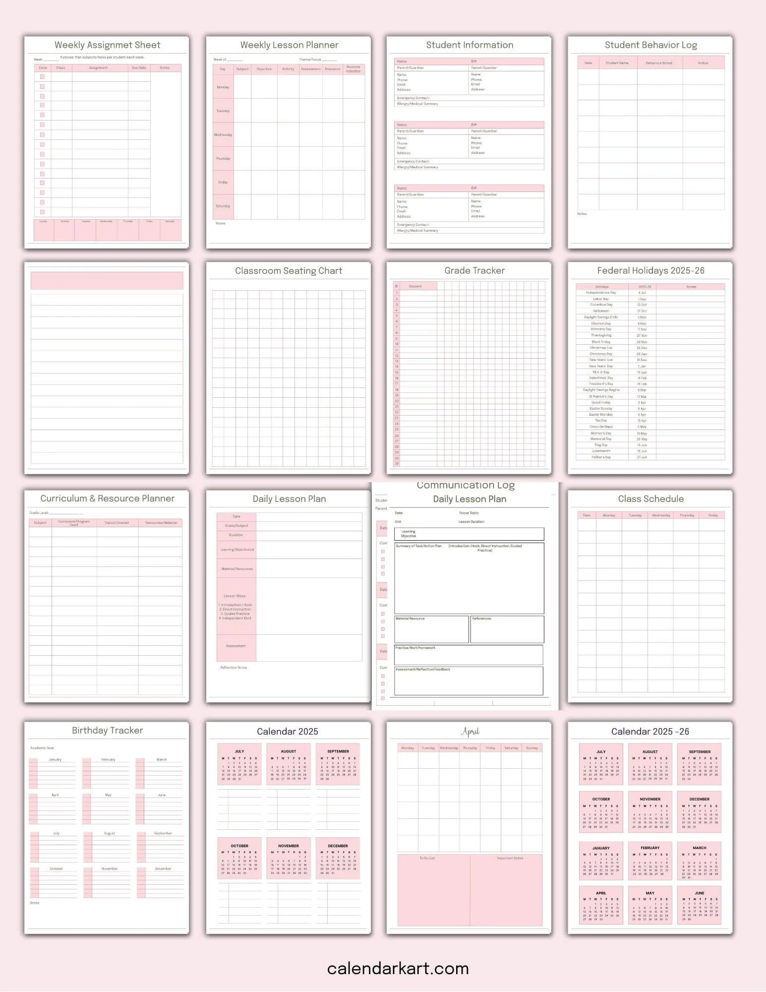 Free Printable Teacher Planner Template Free Printable Teacher Planner Template