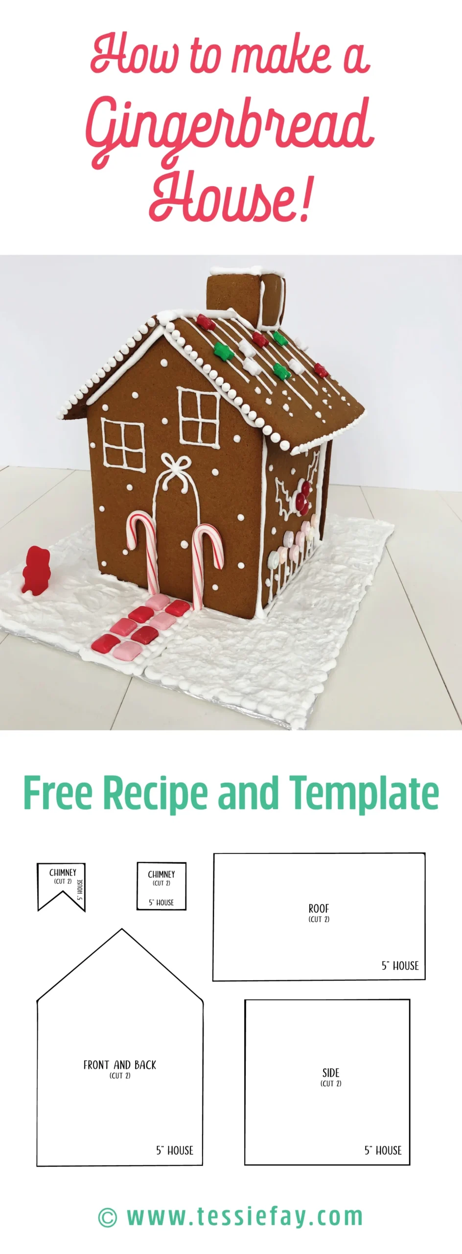 Large Gingerbread House Template Printable