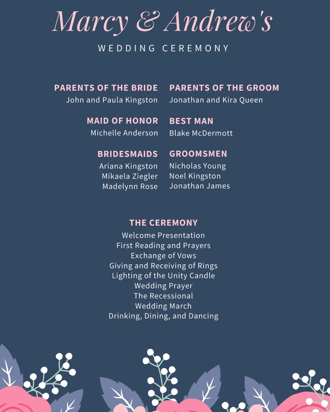 Free Wedding Program Templates Printable Free Wedding Program Templates Printable