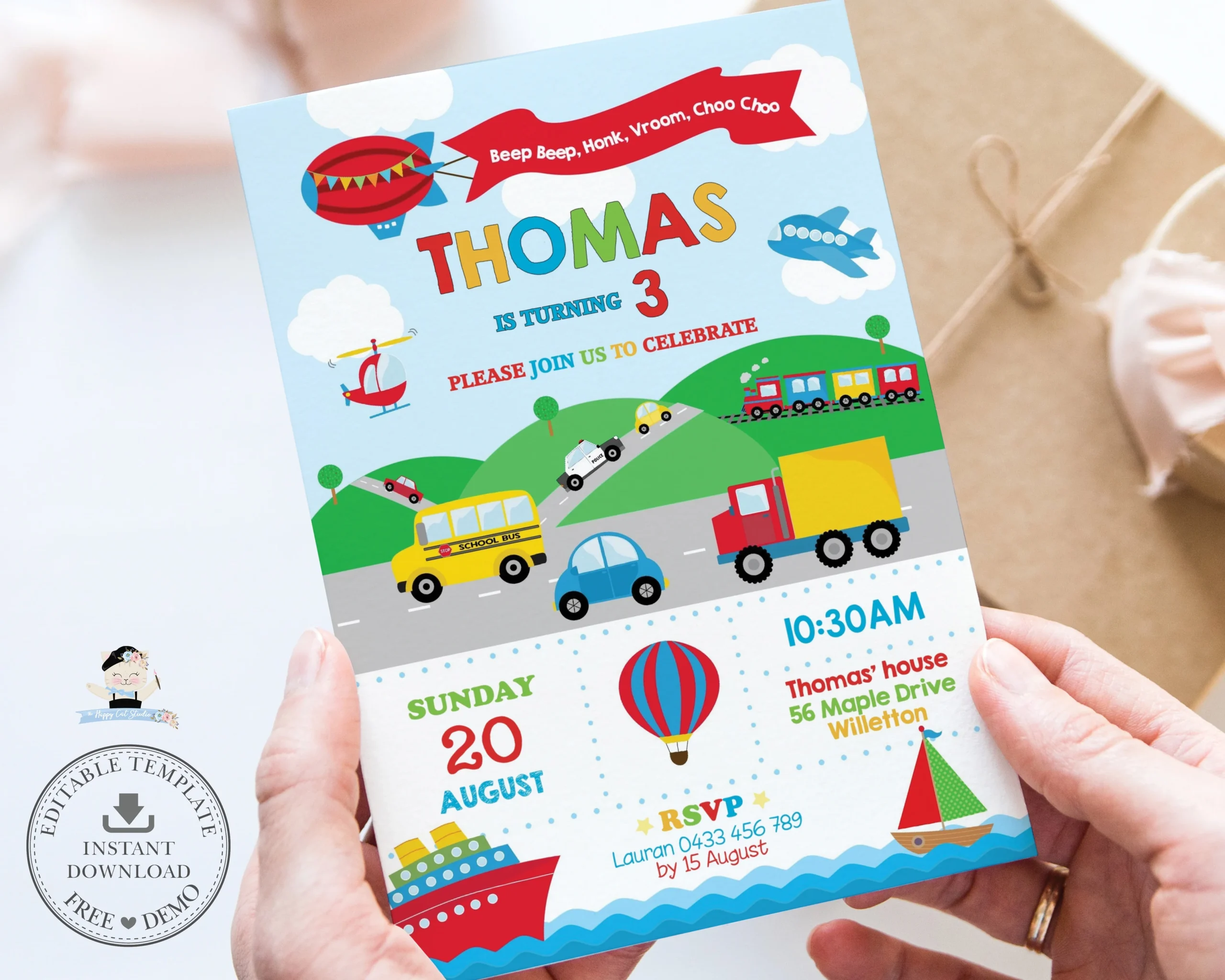 Free Printable Transportation Theme Birthday Invitation Templates Free Printable Transportation Theme Birthday Invitation Templates