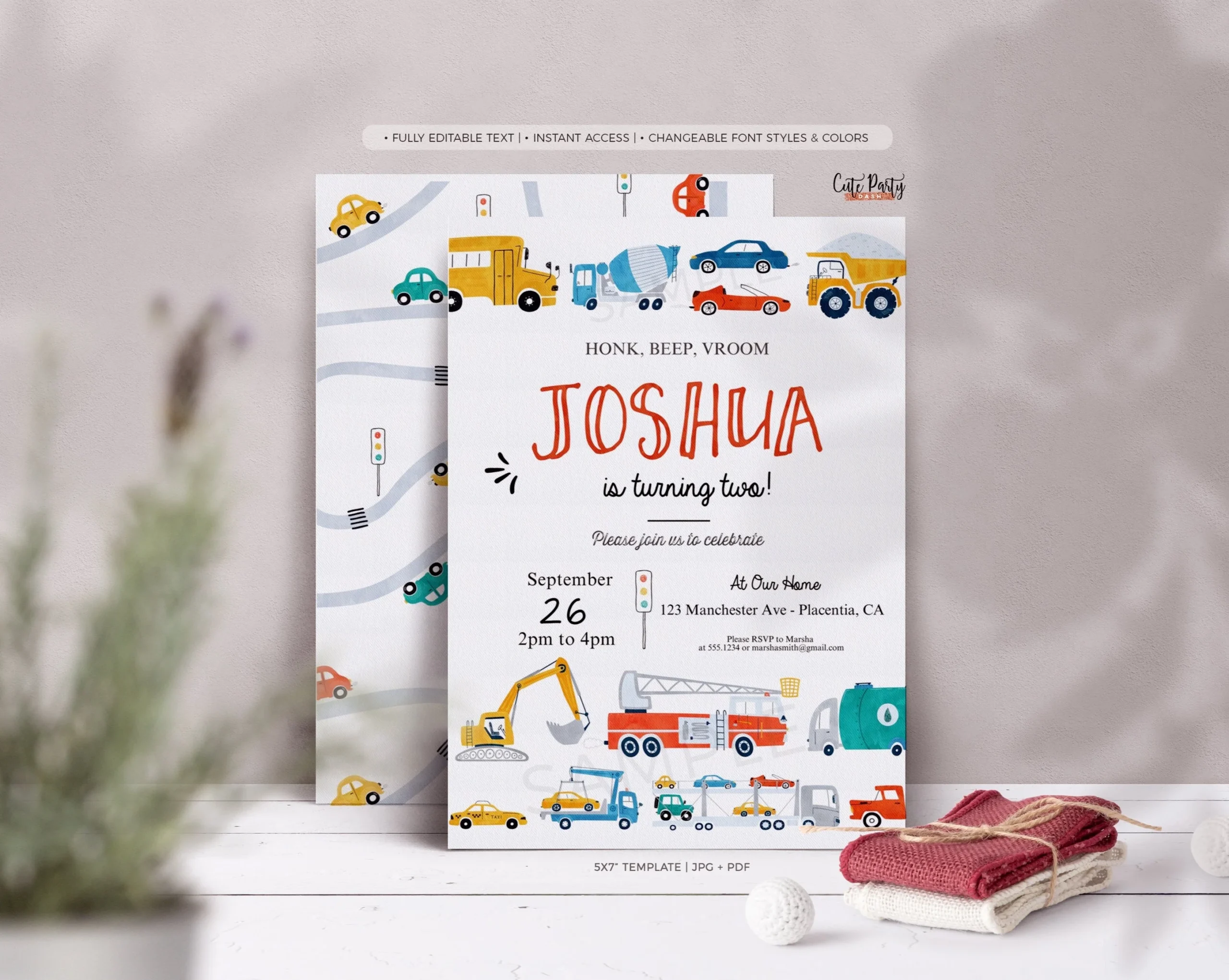 Transportation Birthday Party Photo Invitations Cute Party Dash Transportation Birthday Party Photo Invitations Cute Party Dash