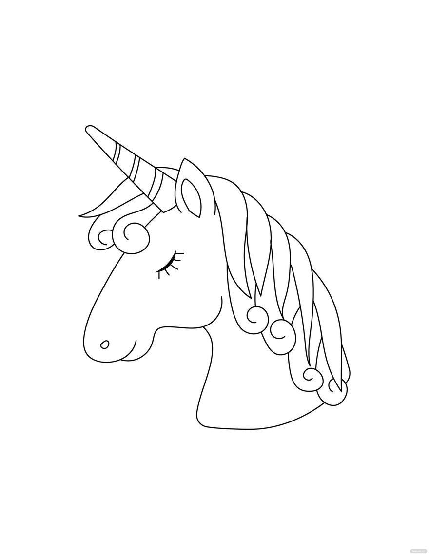 Free Printable Unicorn Head Template