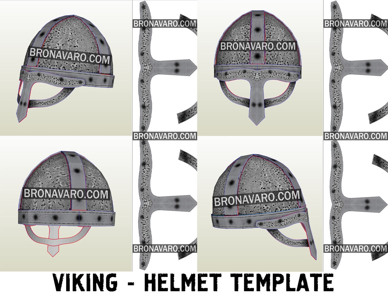 Viking Helmet Pepakura Template Viking Larp By BRO NAVARO On