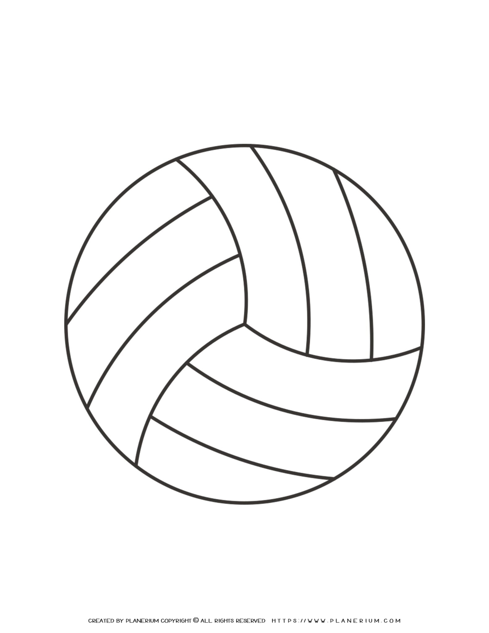 Volleyball Template Planerium Worksheets Library