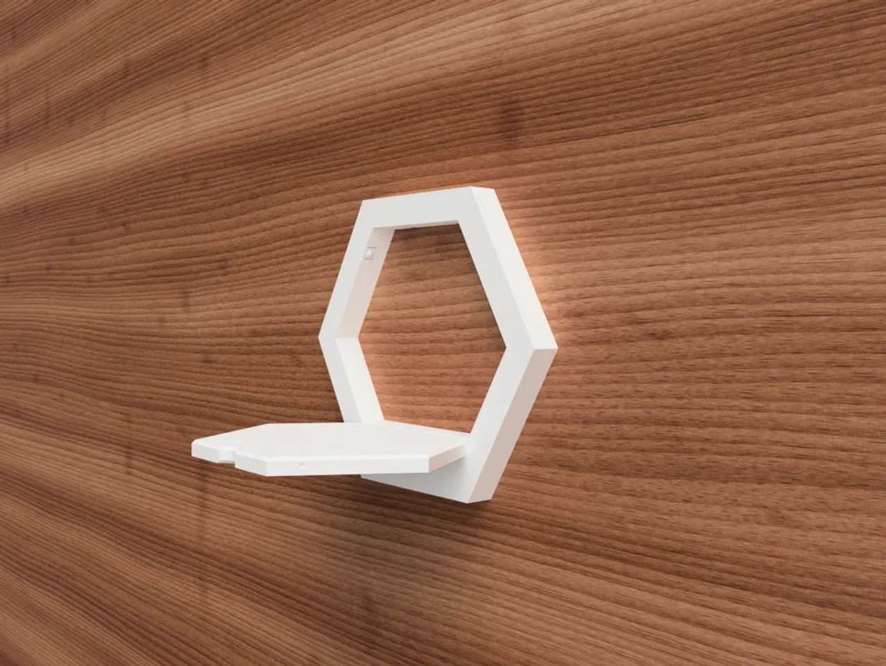 Wall Mounted Foldable Modular Hexagon Shelf print In Place Von Wall Mounted Foldable Modular Hexagon Shelf print In Place Von