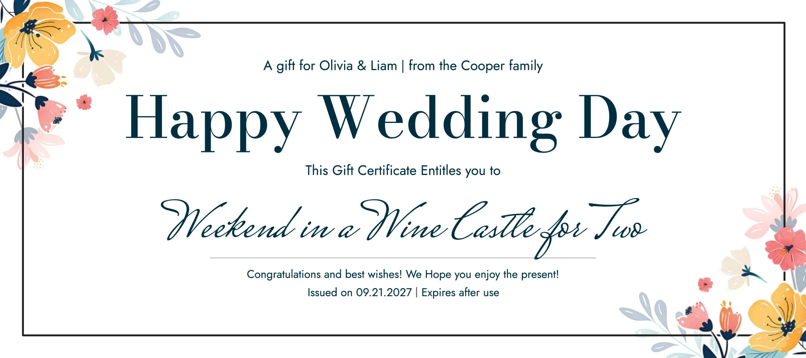Wedding Gift Certificate Free Google Docs Template Gdoc io Wedding Gift Certificate Free Google Docs Template Gdoc io