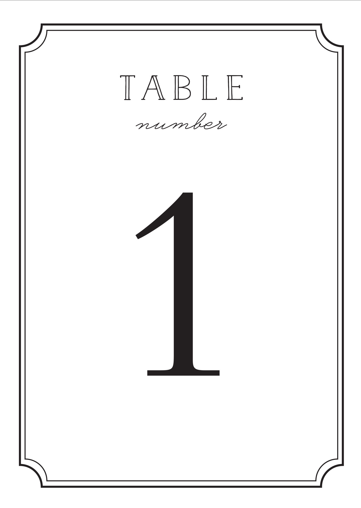 Wedding Table Numbers Printable PDF By Basic Invite Wedding Table Numbers Printable PDF By Basic Invite