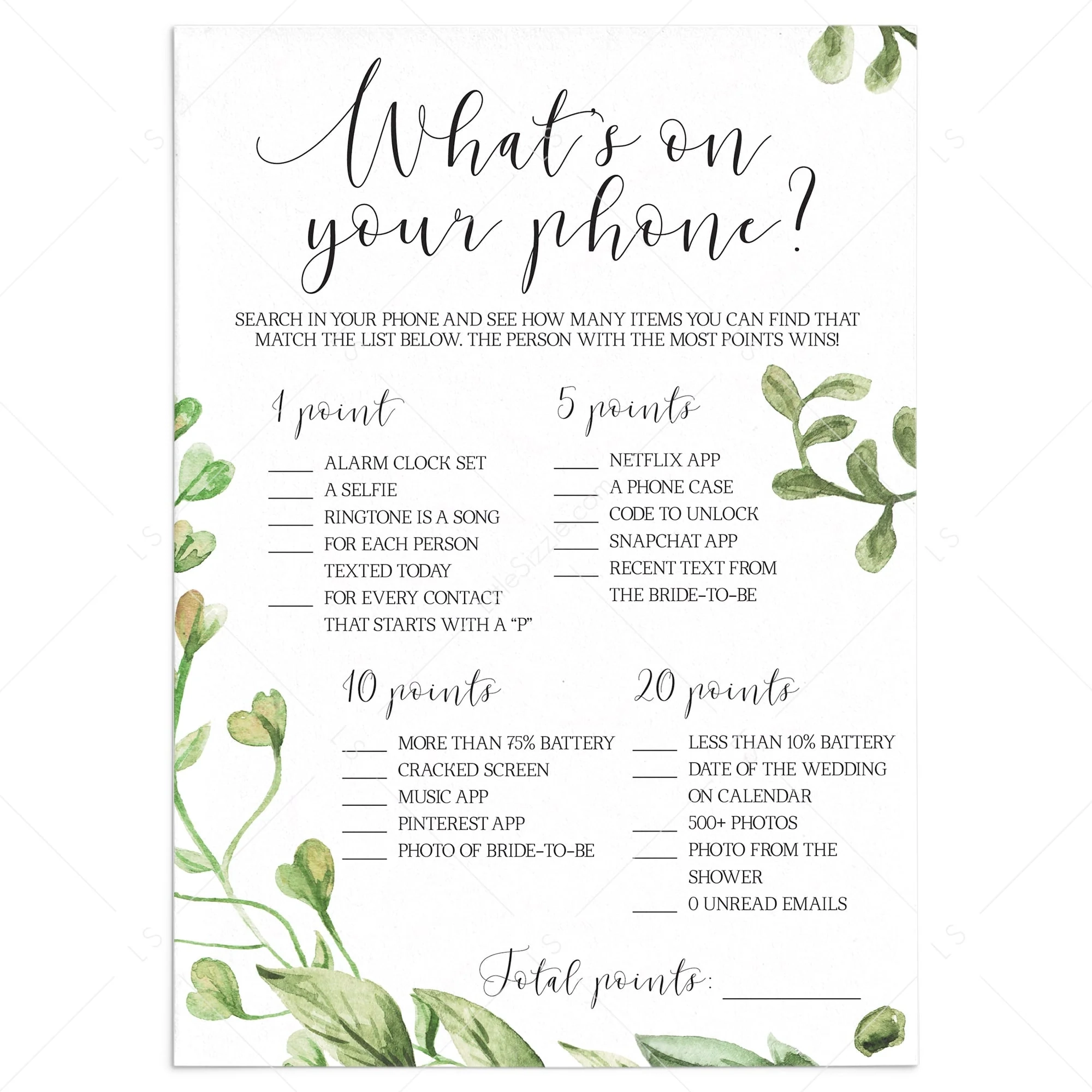What s In Your Phone Game For Bridal Shower Printable Game Templates What s In Your Phone Game For Bridal Shower Printable Game Templates