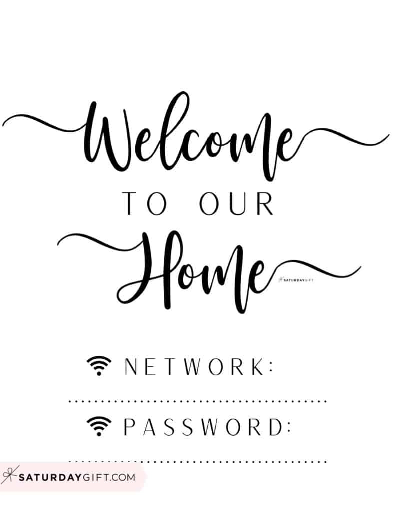 WiFi Password Sign 11 Cute amp Free Printable Templates