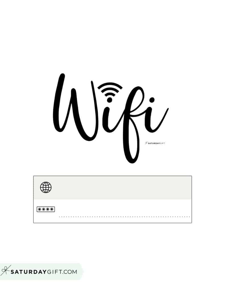 WiFi Password Sign 11 Cute amp Free Printable Templates