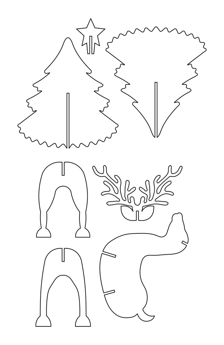 Free Printable 3d Reindeer Template Free Printable 3d Reindeer Template