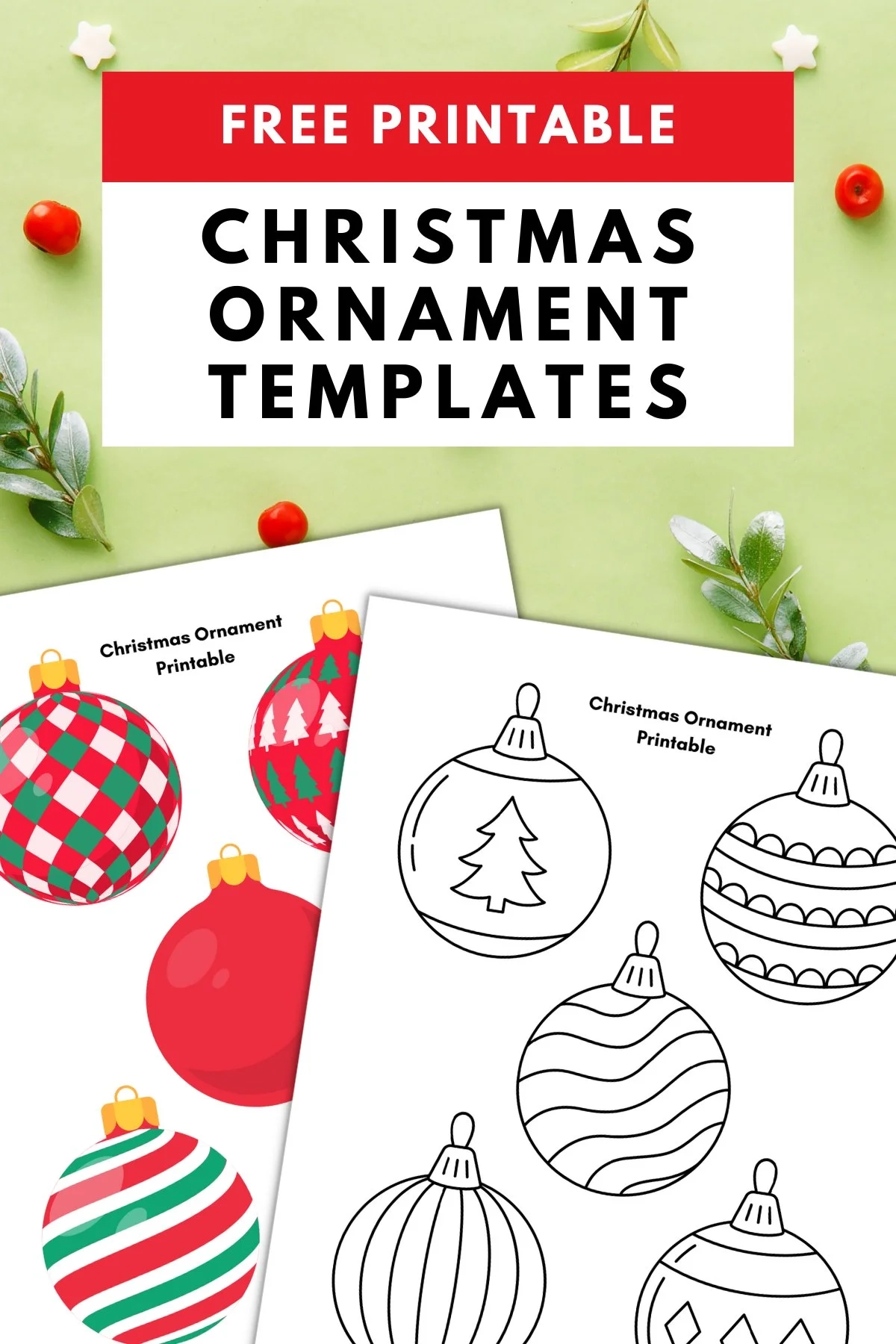 Free Printable Christmas Decoration Templates
