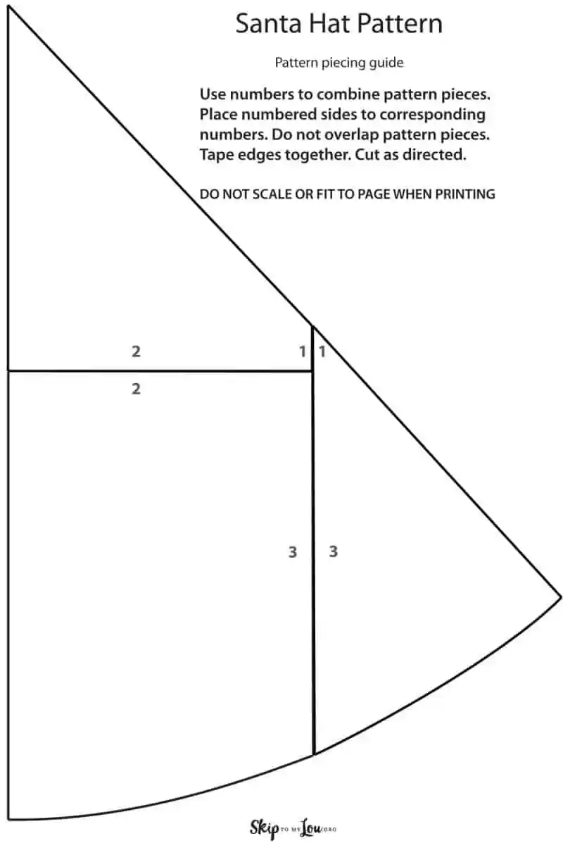 Printable Santa Hat Template Printable Santa Hat Template