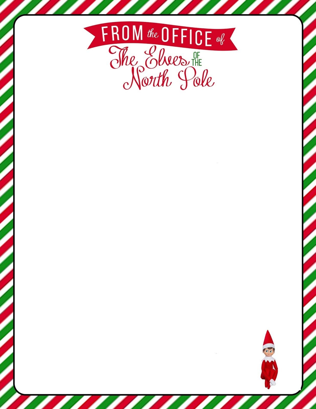 Elf On The Shelf Template Printable Free Elf On The Shelf Template Printable Free