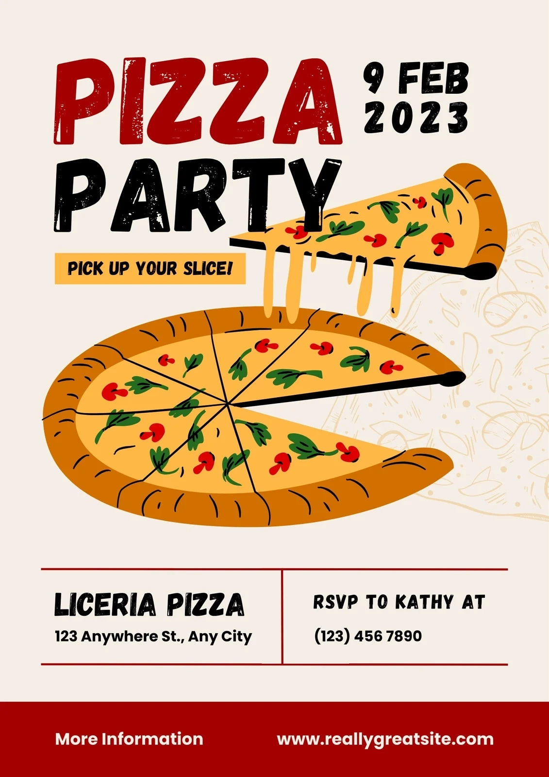 Free And Customizable Pizza Party Templates Canva Free And Customizable Pizza Party Templates Canva