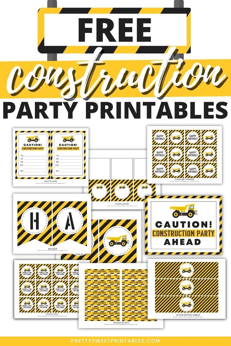 Free Construction Party Printables Templates