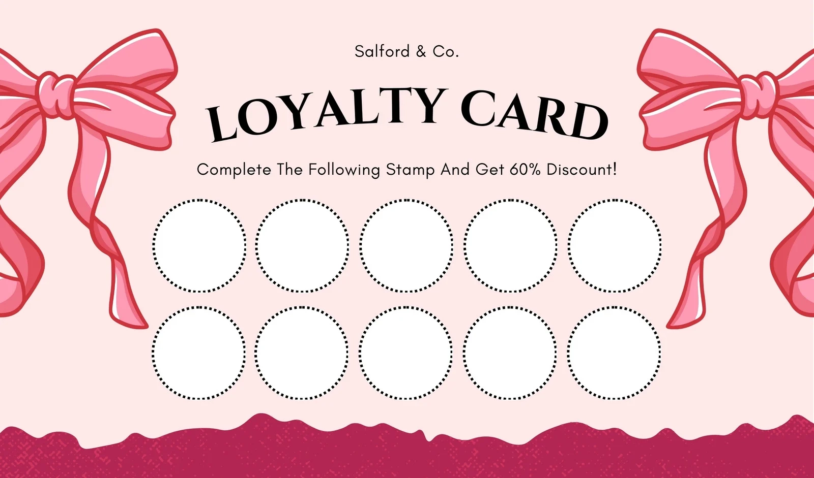 Free Printable Loyalty Card Template
