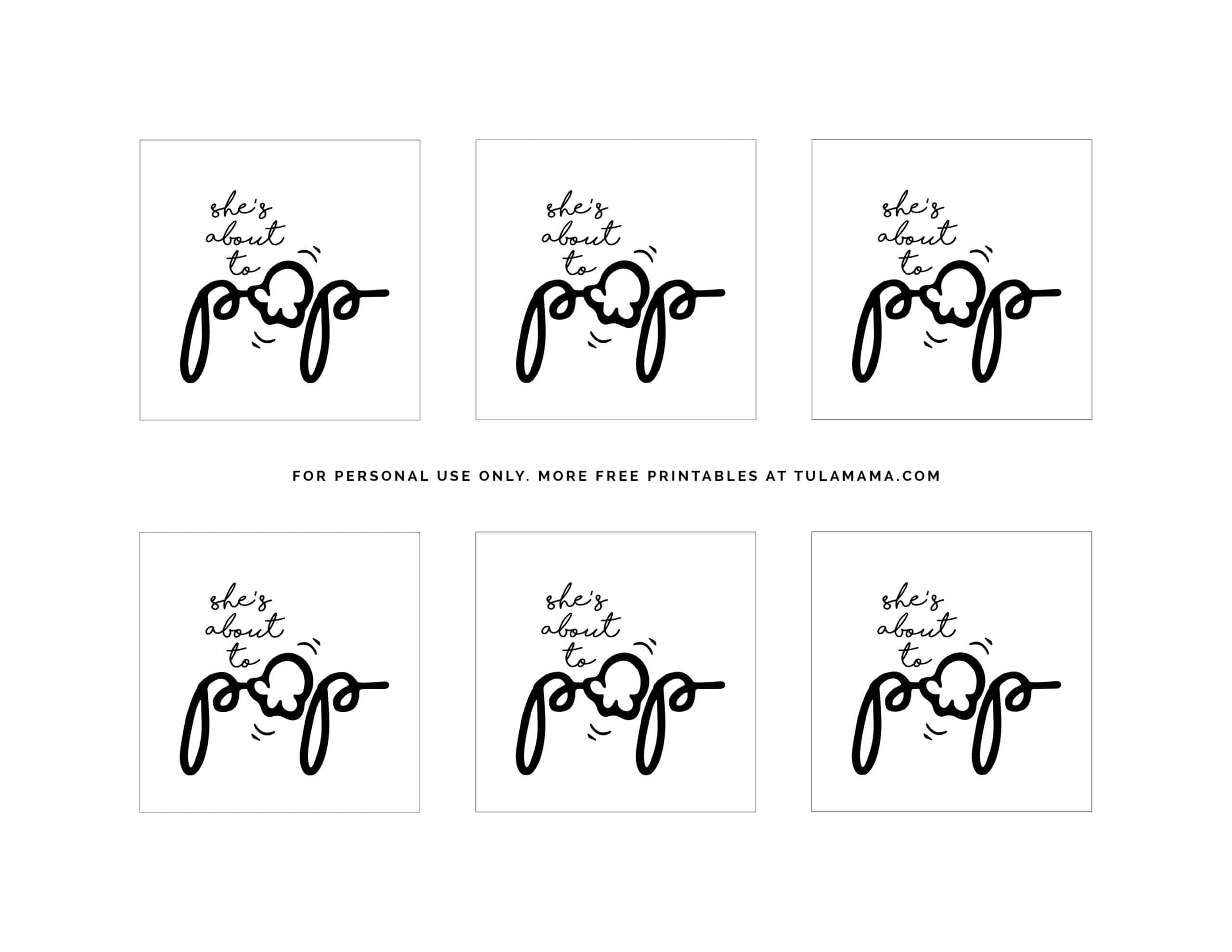 Free Printable Ready To Pop Baby Shower Printables Tulamama